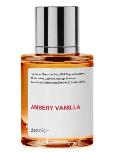 ambery vanilla dossier perfume.